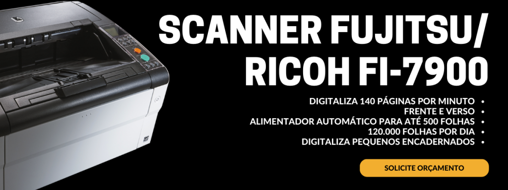 Scanner Fujitsu Fi-7900, 140ppm, Duplex (frente e verso)