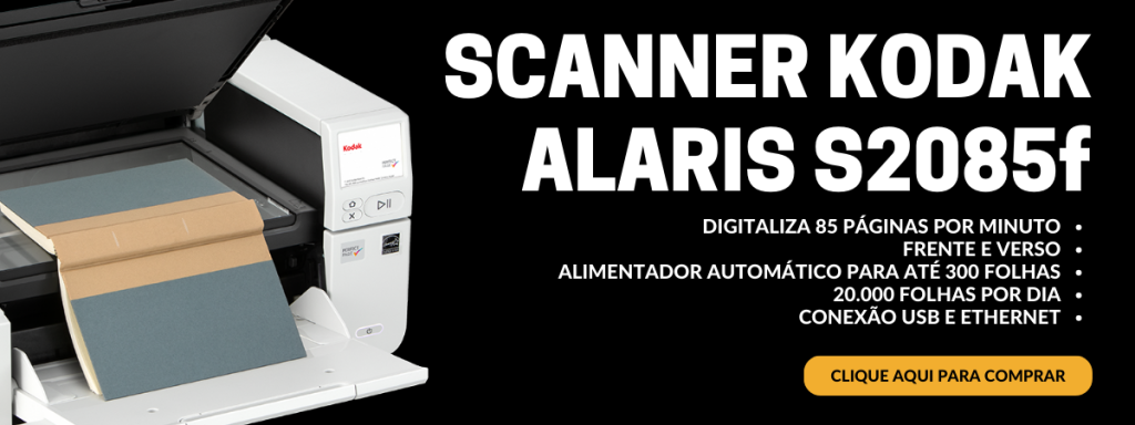 Scanner Kodak Alaris S2085f, scanner robusto e rápido
