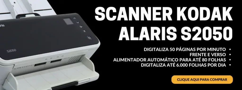 Scanner Kodak S2050, 50ppm, Duplex (frente e verso)