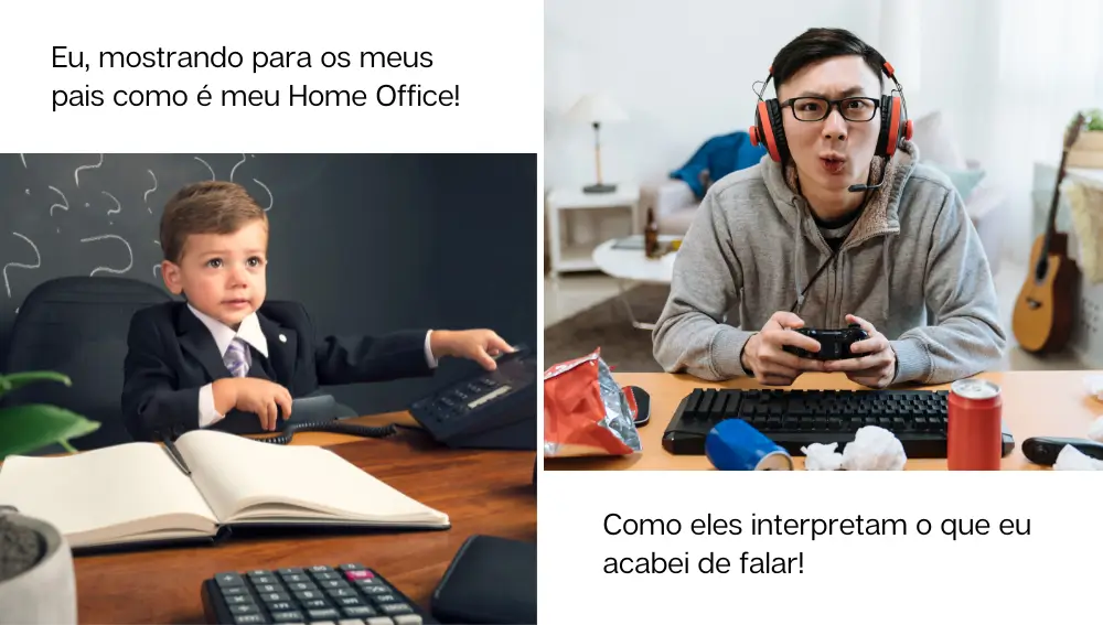 Tentando explicar o que faço no home office para os meus pais