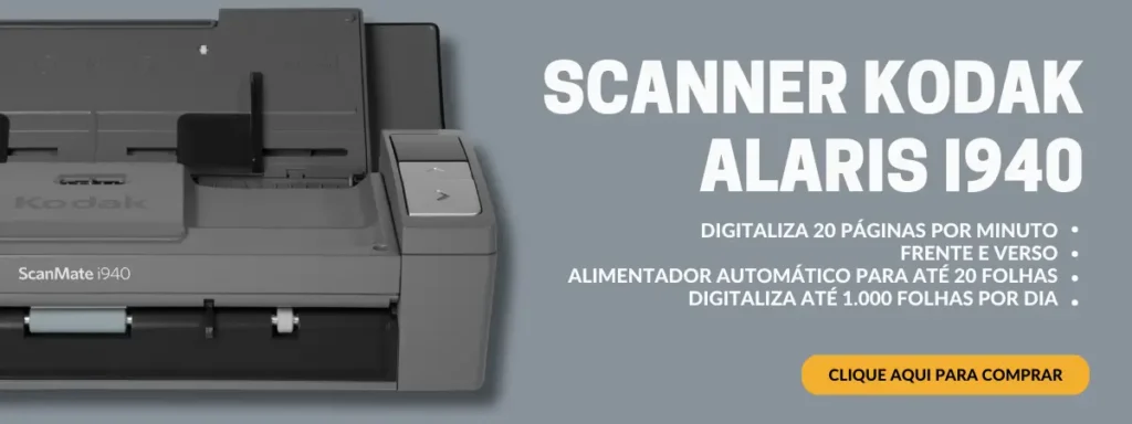 Scanner Kodak i940 Scanmate Portátil, 20ppm, Duplex (frente e verso)